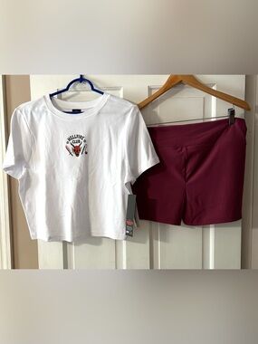 Women’s Cute Summer Set Shorts w/ cropped Tee size XL